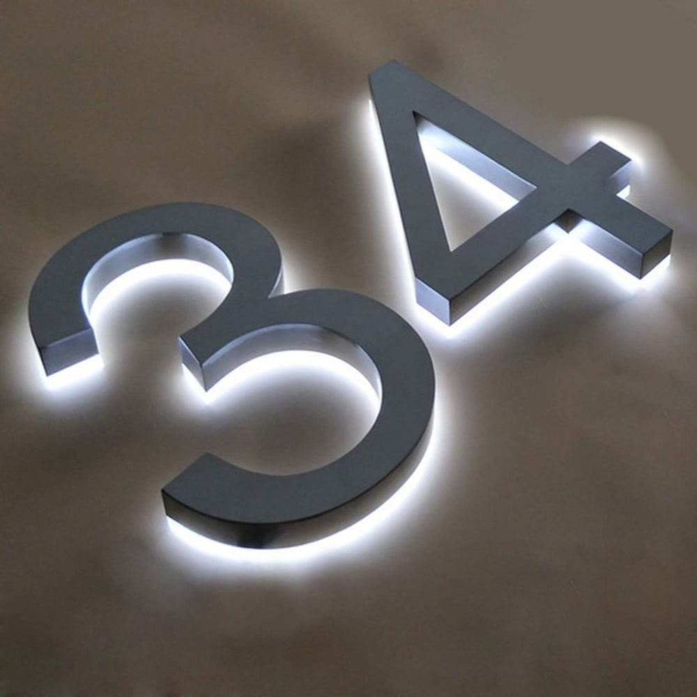 Custom Backlit House Numbers