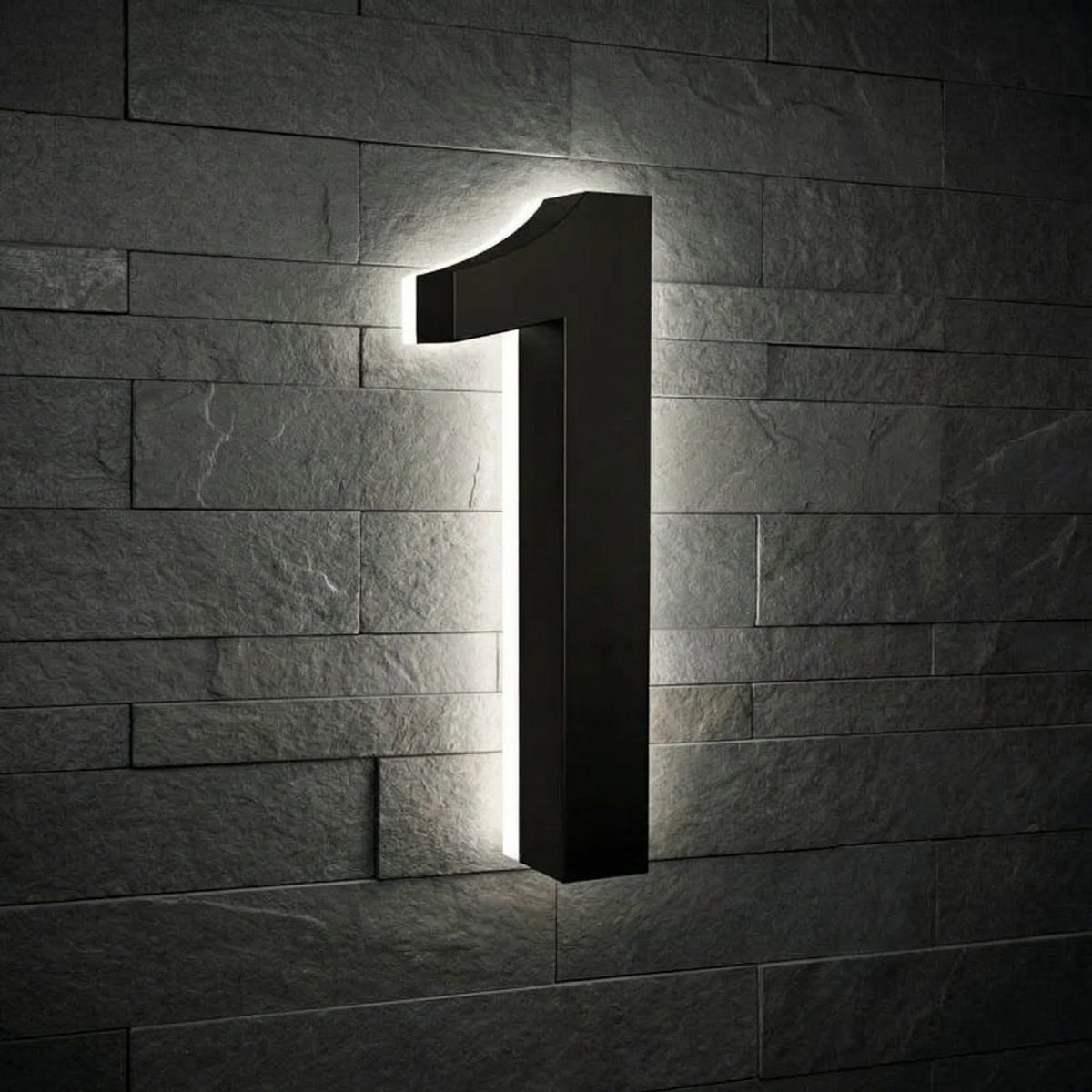5 inch backlit house numbers - 5000k ABS Polymer - Waterproof