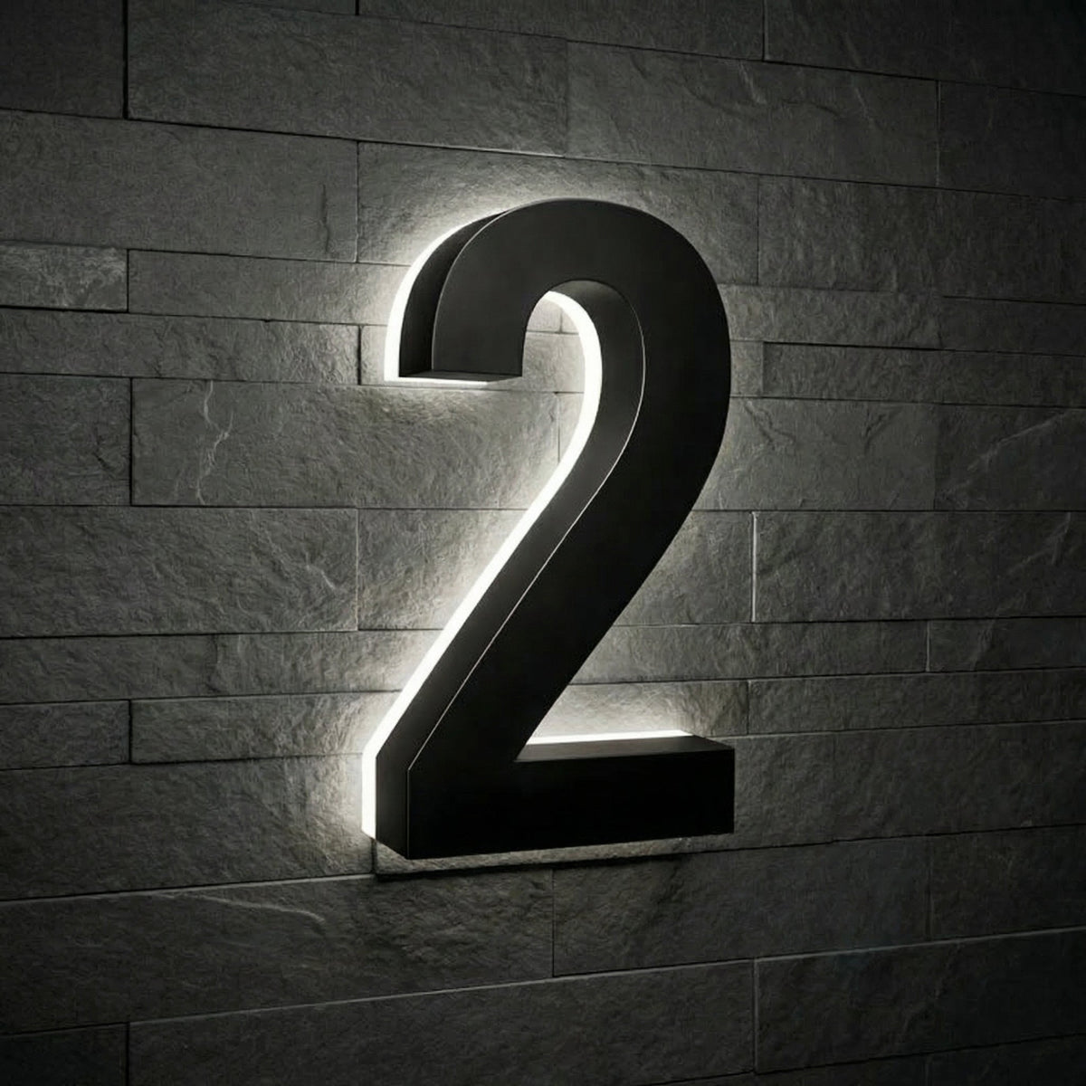 5 inch backlit house numbers - 5000k ABS Polymer - Waterproof