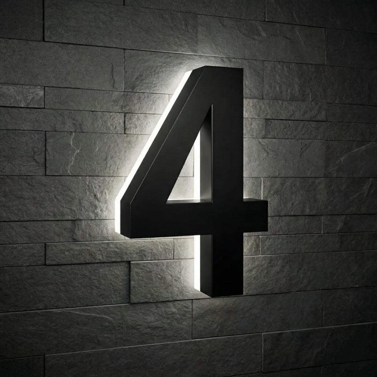 5 inch backlit house numbers - 5000k ABS Polymer - Waterproof