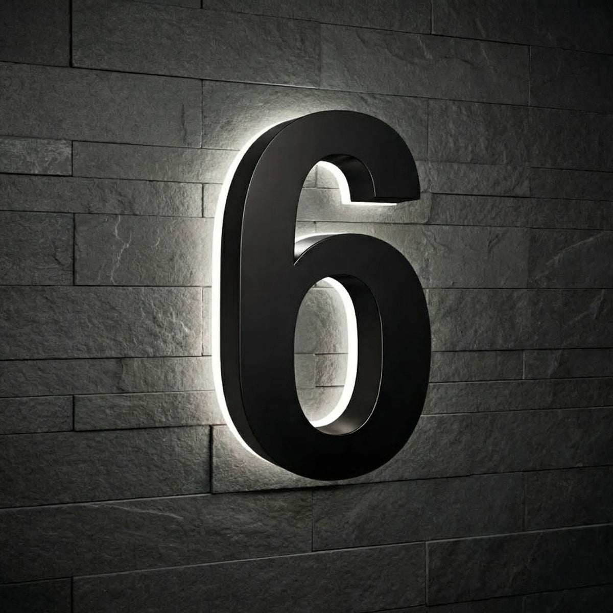 5 inch backlit house numbers - 5000k ABS Polymer - Waterproof