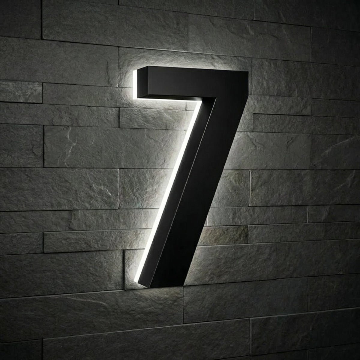 5 inch backlit house numbers - 5000k ABS Polymer - Waterproof