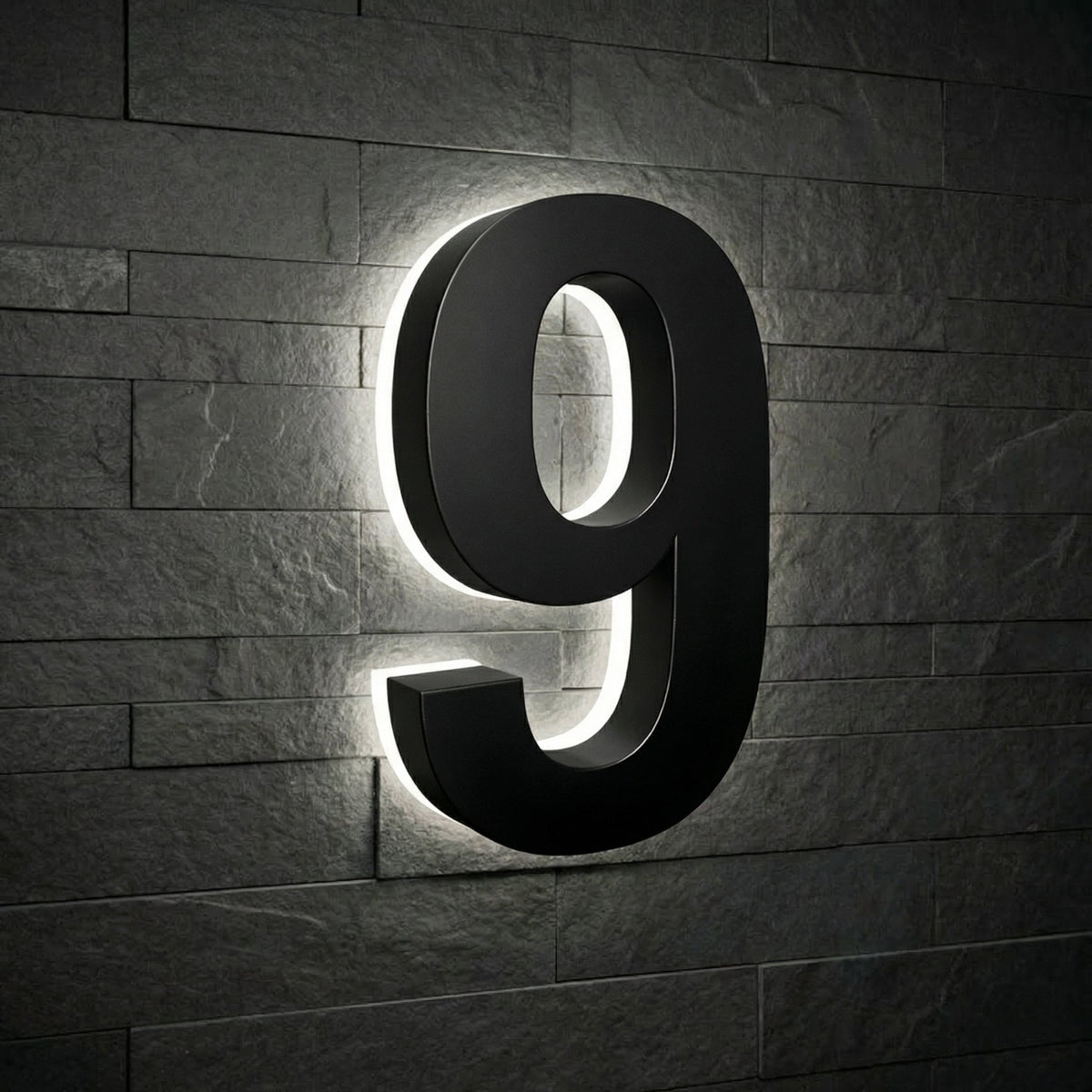 5 inch backlit house numbers - 5000k ABS Polymer - Waterproof