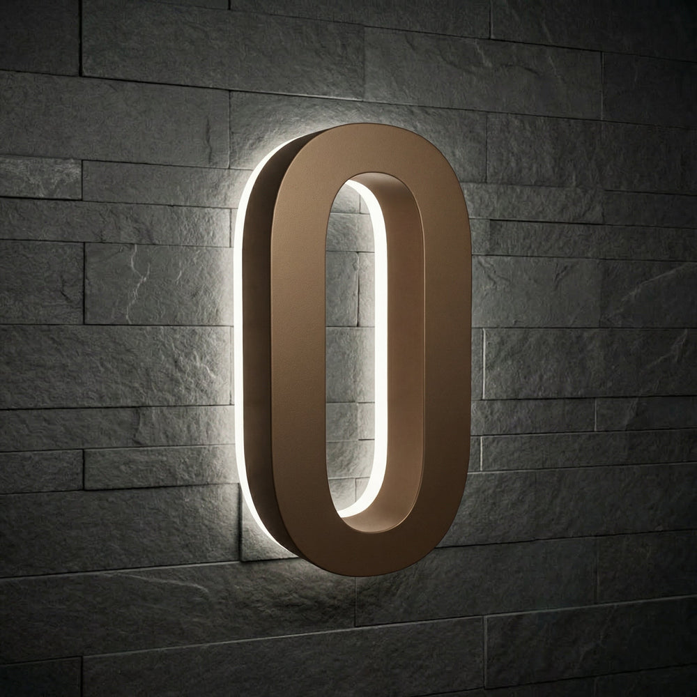 5 inch backlit house numbers - 5000k ABS Polymer - Waterproof