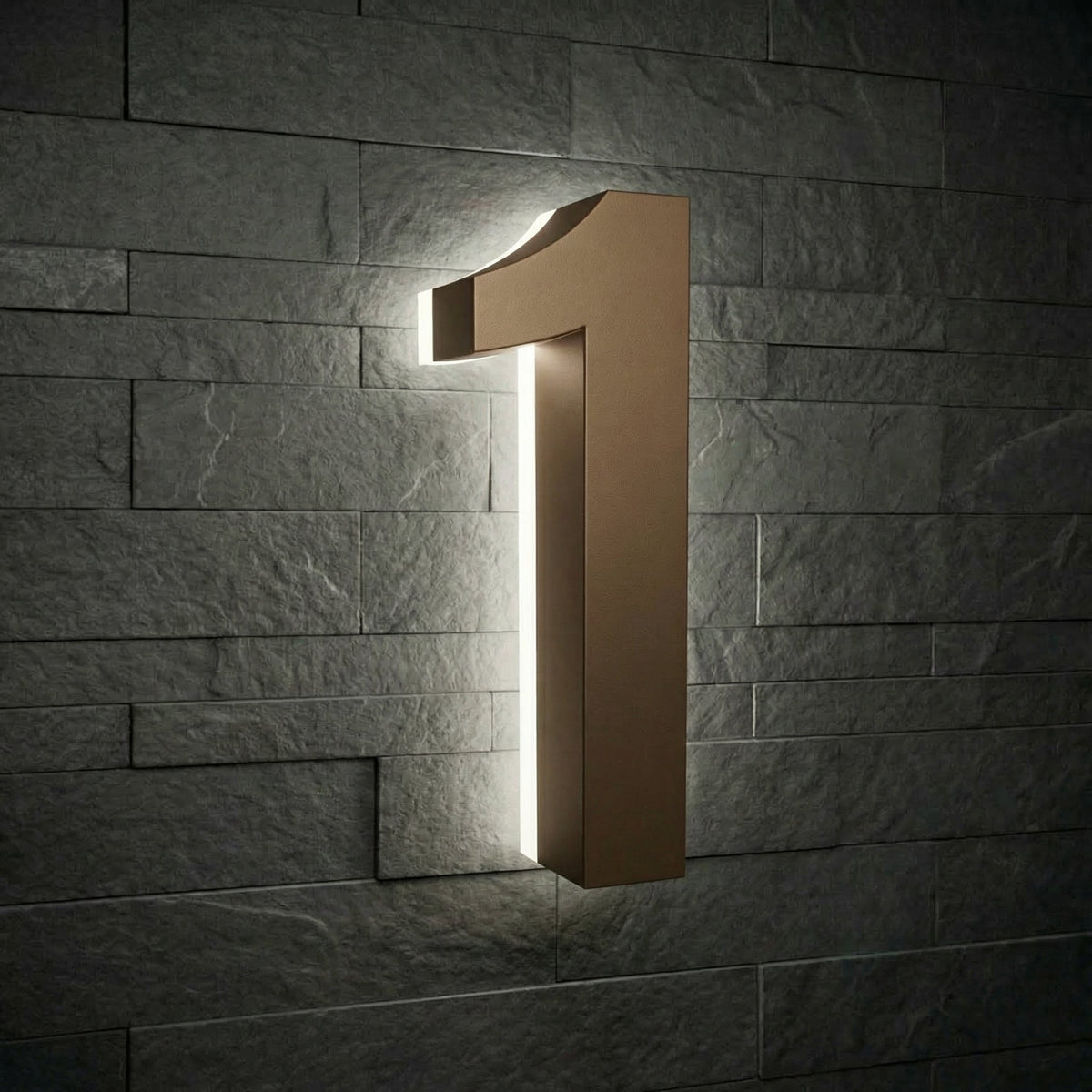 5 inch backlit house numbers - 5000k ABS Polymer - Waterproof
