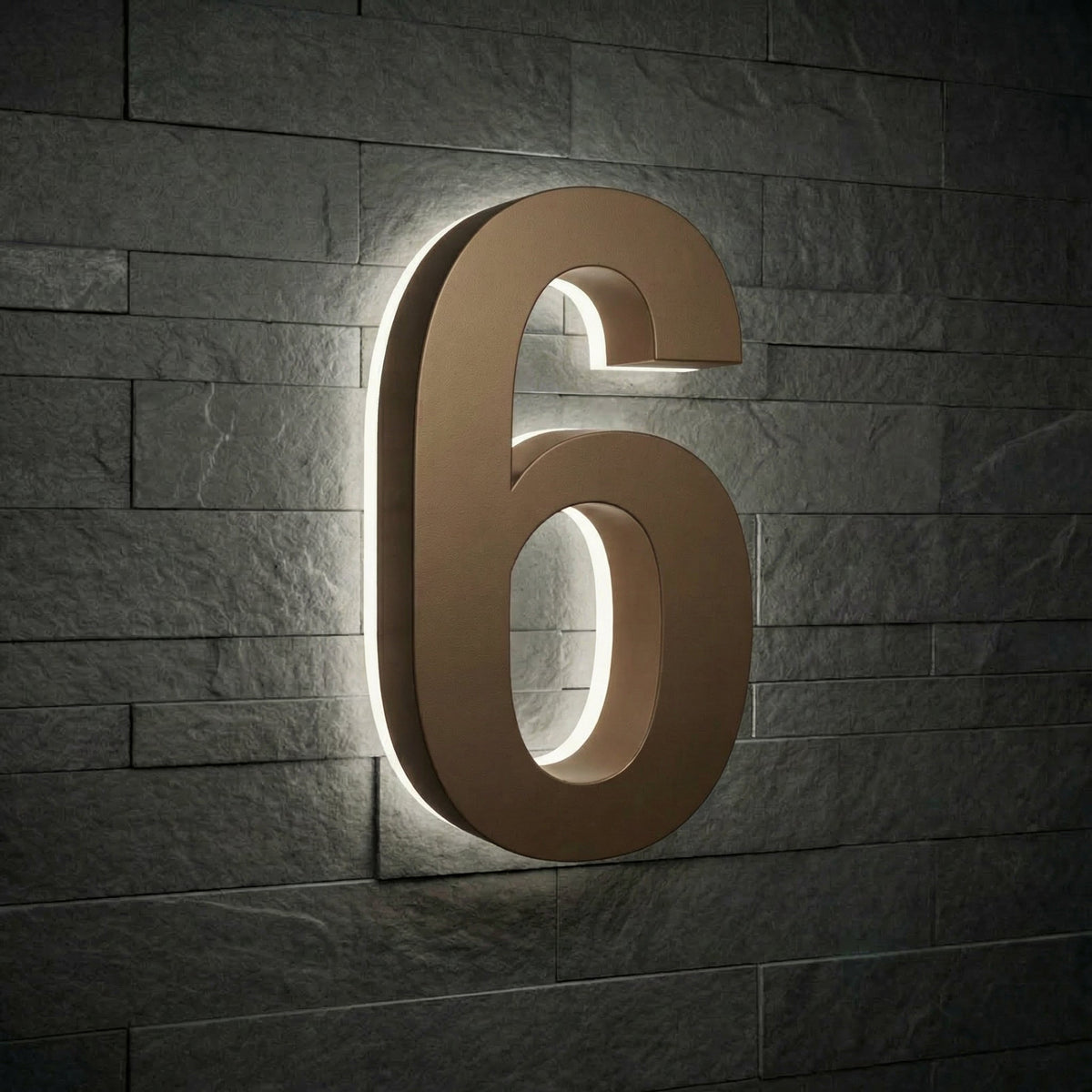 5 inch backlit house numbers - 5000k ABS Polymer - Waterproof