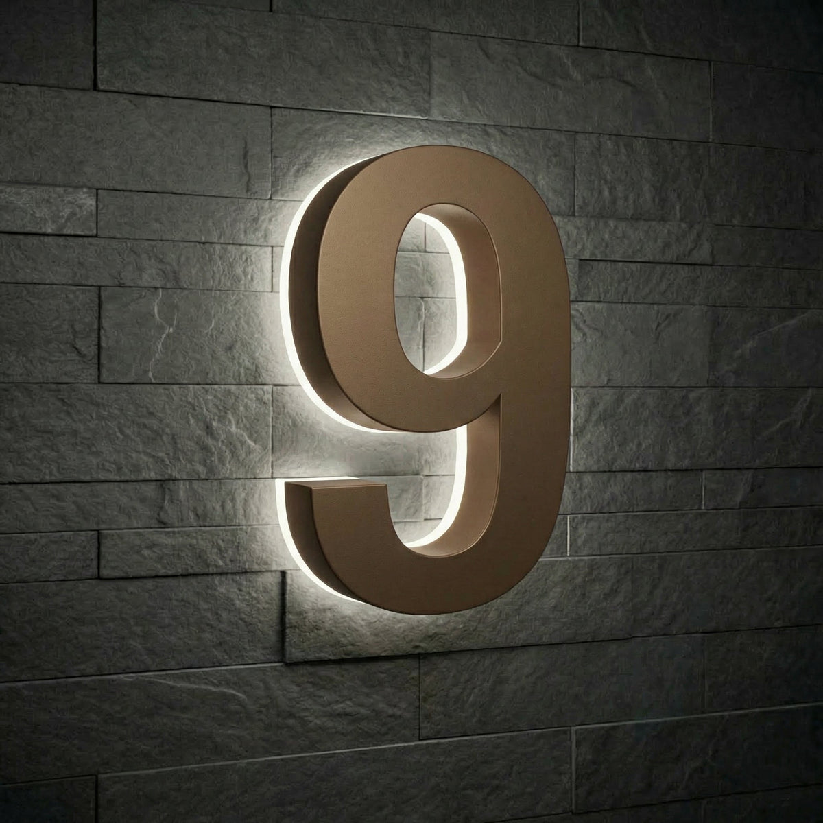 5 inch backlit house numbers - 5000k ABS Polymer - Waterproof