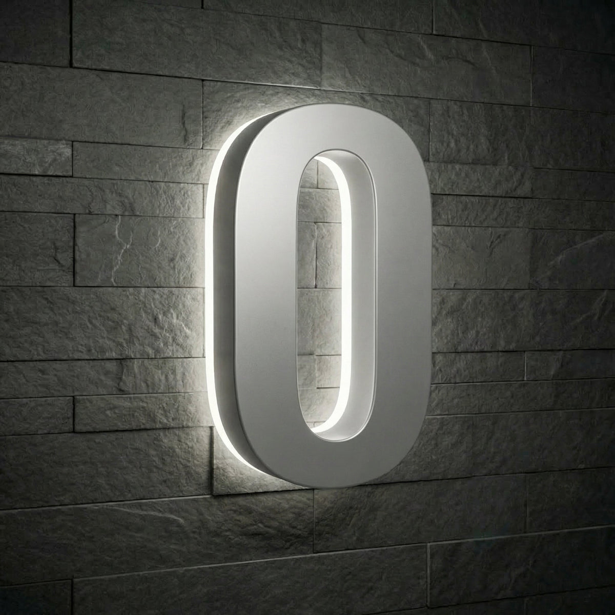 5 inch backlit house numbers - 5000k ABS Polymer - Waterproof