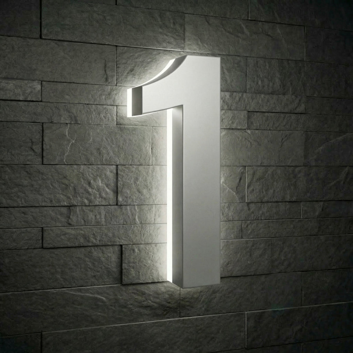 5 inch backlit house numbers - 5000k ABS Polymer - Waterproof
