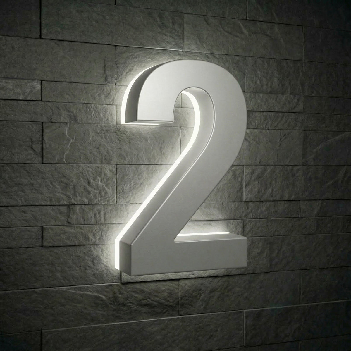5 inch backlit house numbers - 5000k ABS Polymer - Waterproof