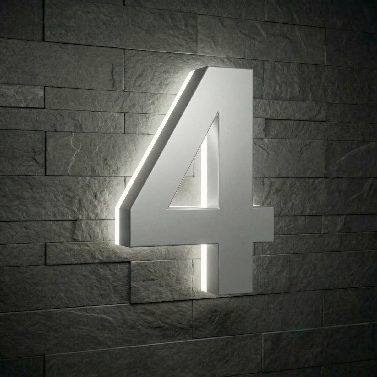 5 inch backlit house numbers - 5000k ABS Polymer - Waterproof