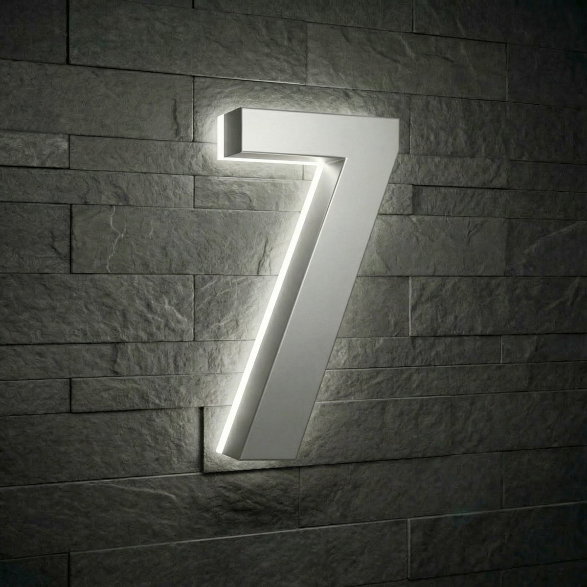 5 inch backlit house numbers - 5000k ABS Polymer - Waterproof