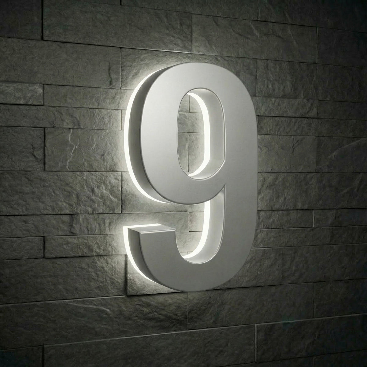 5 inch backlit house numbers - 5000k ABS Polymer - Waterproof