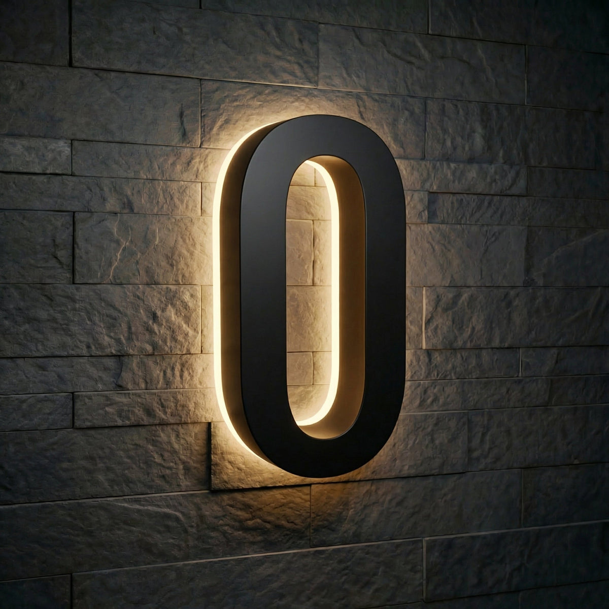 5 inch backlit house numbers - 2700k ABS Polymer - Waterproof