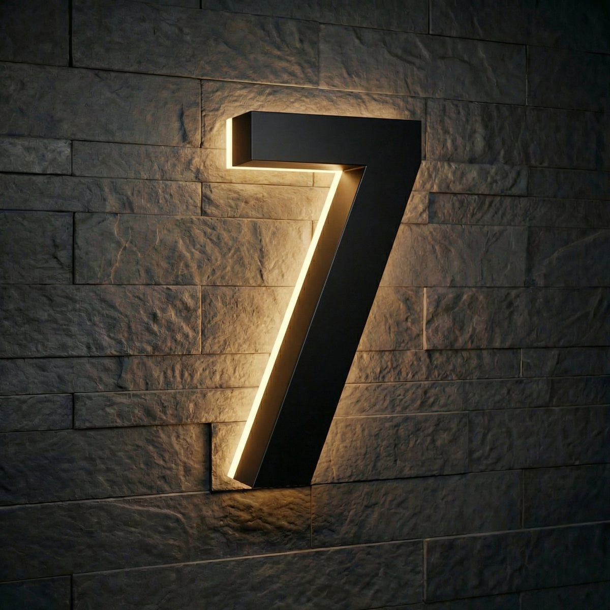 5 inch backlit house numbers - 2700k ABS Polymer - Waterproof