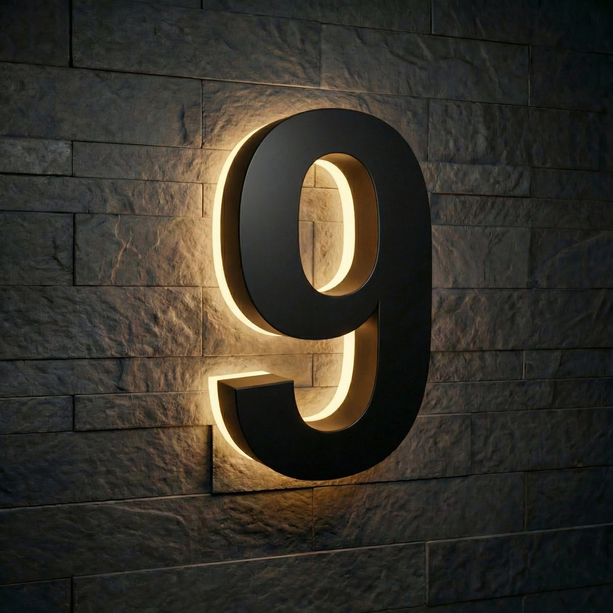 5 inch backlit house numbers - 2700k ABS Polymer - Waterproof