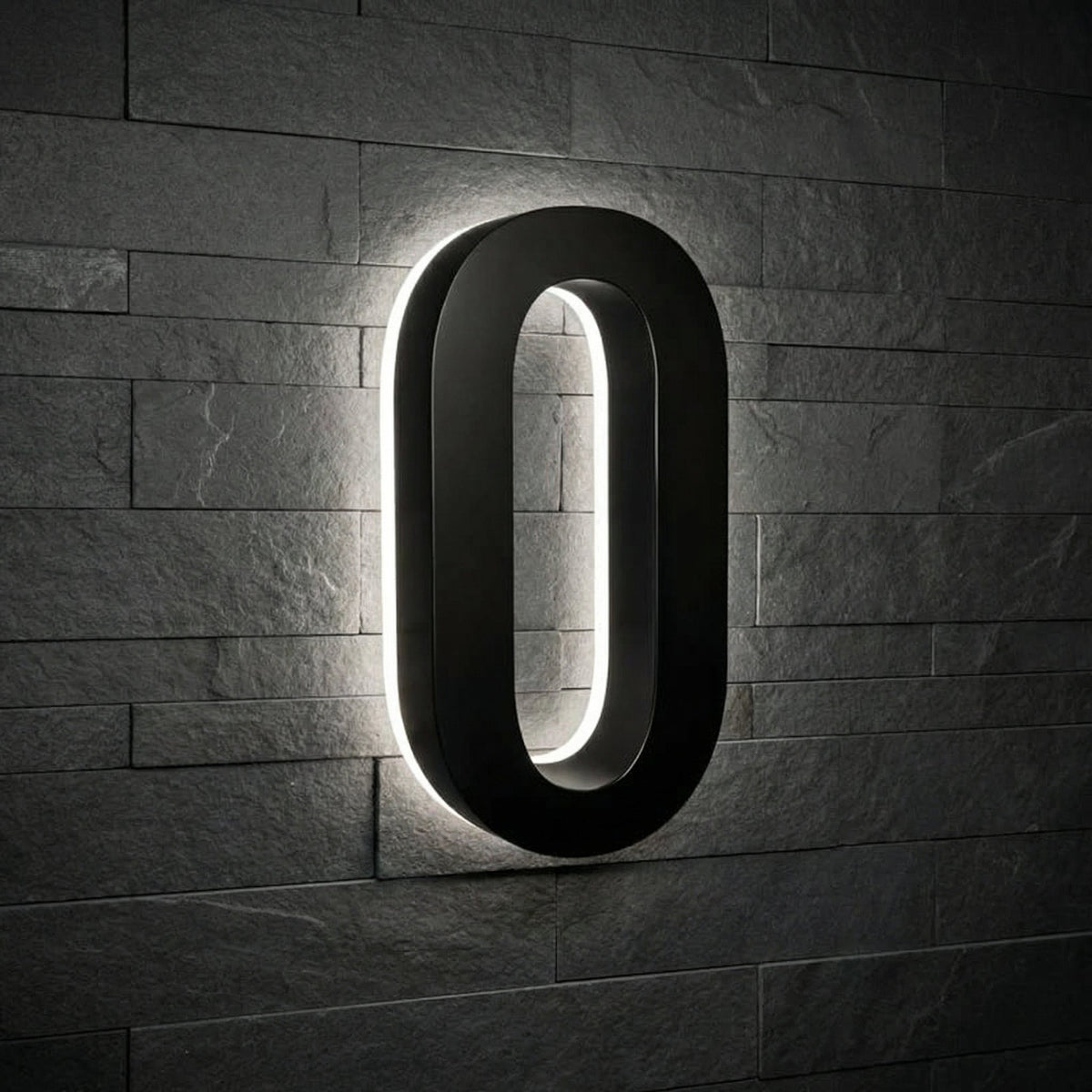 5 inch backlit house numbers - 5000k ABS Polymer - Waterproof