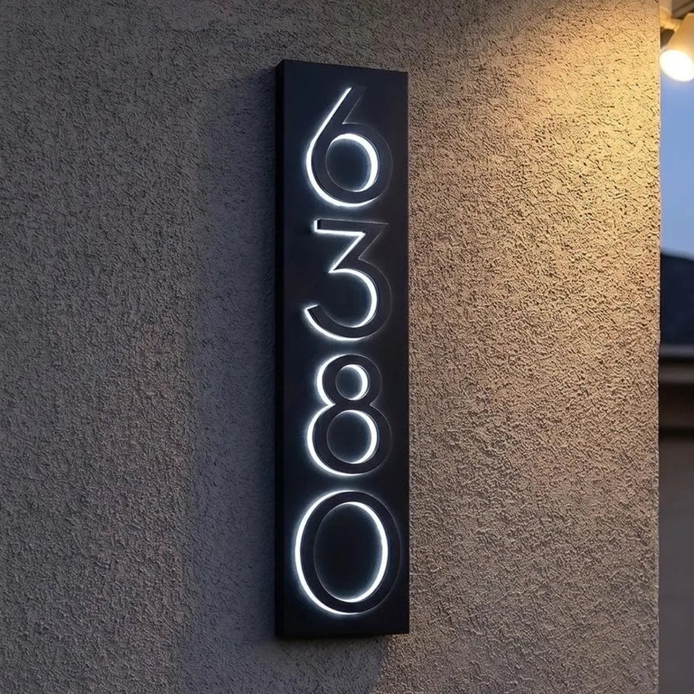 Mounted Backlit House Numbers